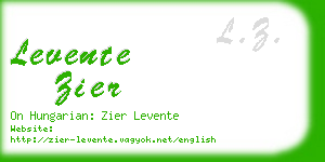 levente zier business card